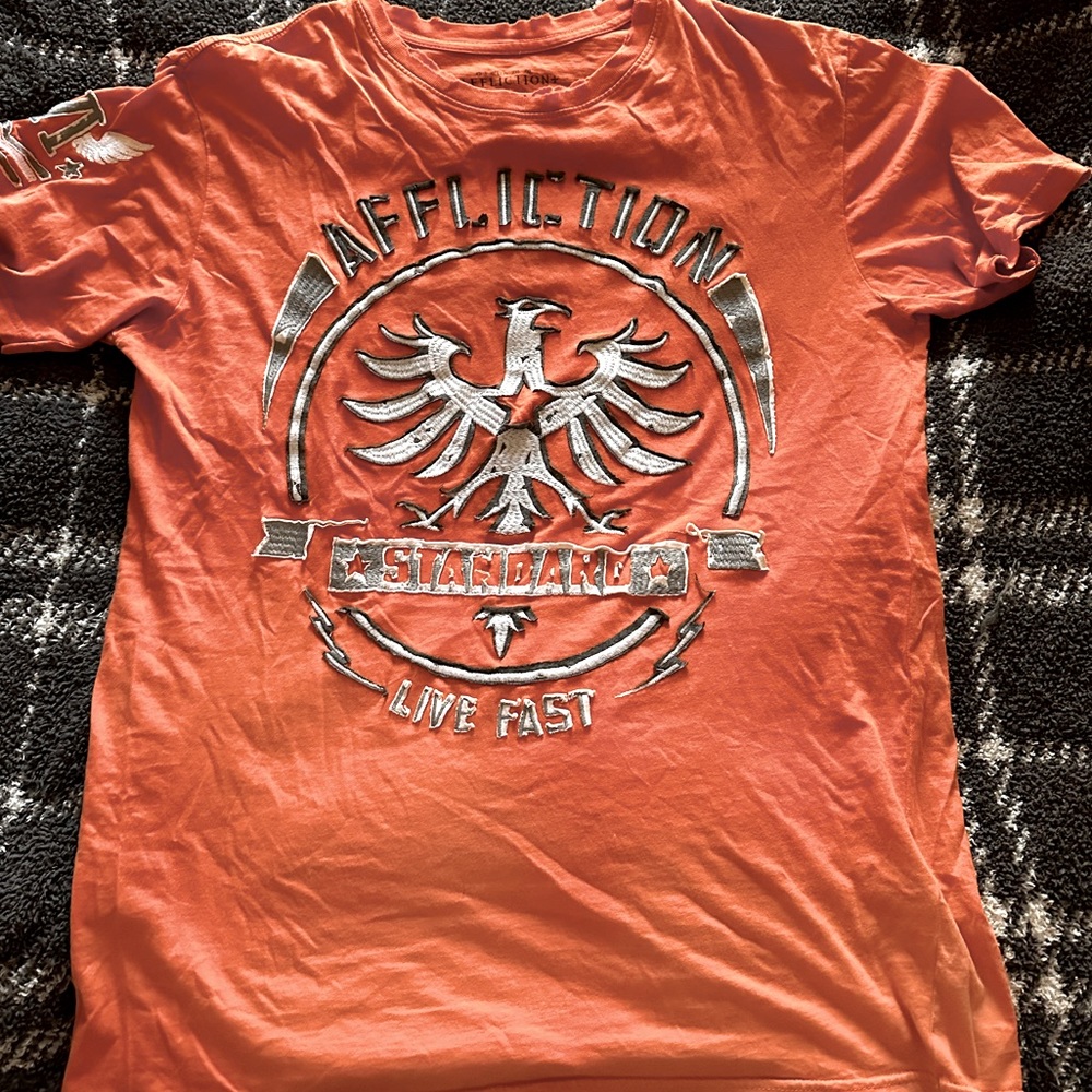 Men’s Large Affliction Shirt,Distressed,Vintage Rare to find if still available